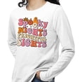 thumbnail image 2 of Spooky Nights Frightful Sights Long Sleeve Shirt Unisex Large White, 2 of 5