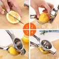 thumbnail image 2 of Injueey Exprimidor de limón, exprimidor Manual de acero inoxidable, exprimidor de limón, exprimidor de frutas, naranja, cítricos, Cocina y Comedor, 2 of 6