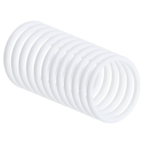 Uxcell 2.4 Inch Dream Catcher Rings, 12 Pcs Plastic Macrame Wreath Floral Round Ring Hoop, White