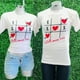 thumbnail image 3 of Playera Duo Parejas 2 Piezas Estampado de Gato Corazones Color Blanco Talla Chica Marca Emil SaEs, 3 of 4