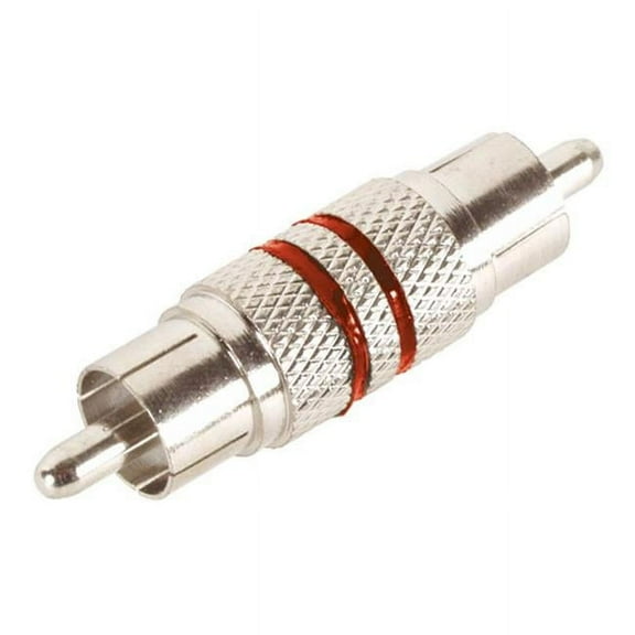 Velleman CAA40R Nickel RCA Plug to RCA Plug Red Band