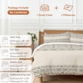 thumbnail image 6 of 3 Piece Beige Black Boho Duvet Cover Set Full Size, Microfiber Comforter/Quilt Cover with Corner Ties and 2 Pillowcases, Vintage Ethnic Tribe Abstract Art All Season Soft Bedding with Zipper Closure, 6 of 8