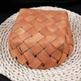thumbnail image 3 of Cesta de almacenamiento tejida de madera hecha a mano redonda, 3 of 5