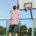 thumbnail image 5 of Naloa Strawberry And Cheery Basketball Jersey Reversible Men's Mesh Athletic Sports Shirts Training Practice S-4XLLarge, 5 of 6