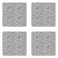 thumbnail image 1 of Tribal Coaster Set of 4, Traditional Aboriginal Art with Ethnic Leaves Exotic Botany Culture Motif, Square Hardboard Gloss Coasters, Standard Size, Dust Dark Blue Grey, by Ambesonne, 1 of 2