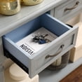 thumbnail image 3 of Distressed Blue Entryway Console Table with 3 drawers, 3 of 6