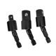 thumbnail image 5 of 3 dados giratorios de 360 degree de 1/4", 3/8" y 1/2", herramientas manuales eléctricas con revestimiento de acero negro, 5 of 8