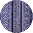thumbnail image 1 of Ahgly Company Indoor Round Abstract Blue Modern Area Rugs, 8' Round, 1 of 4