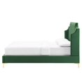thumbnail image 5 of Platform Bed Frame, Queen Size, Velvet, Green, Modern Contemporary Urban Design, Bedroom Master Guest Suite, 5 of 8