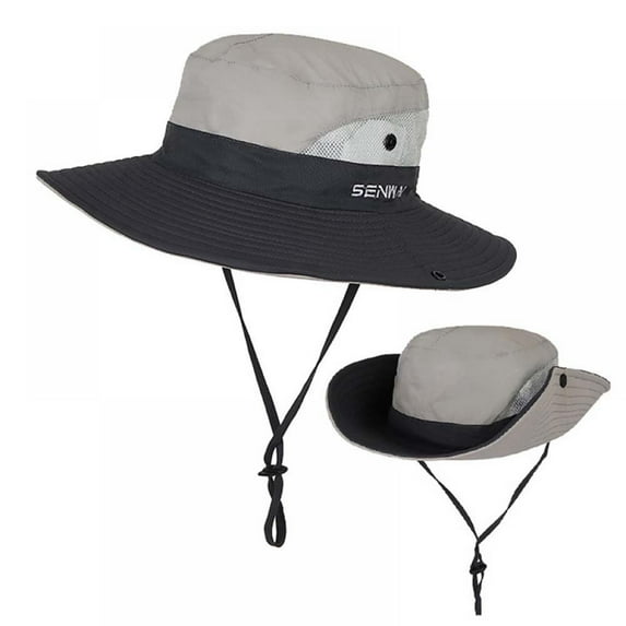 MarinaVida Women's Ponytail Sun Hat, UPF 50+ Wide Brim Outdoor Bucket Hat with Chin Drawstring Strap,Fishing Hat