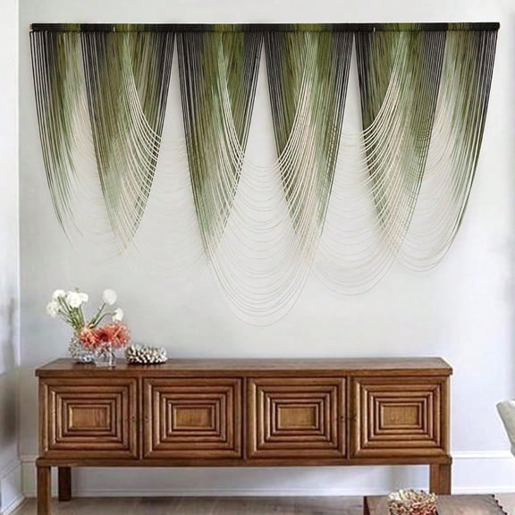 rame Wall Hanging Dip-Dyed Large rame Wall Decor Yarn Tapestry 57 W x 41 L For Headboard Bedroom Living Room Boho Fiber Home Art