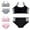 Gray+Black+Pink, variant on Uccdo Girls Matching Training Bra Panties Set Seamless Sports Bralette Underwear Set, 3 Pack