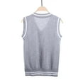 thumbnail image 3 of MNCEKFOD Girl's and Toddler Tshirts Summer Casual Sleeveless V Neck Vest Sweater Sleeveless Warm Knitted Pullover Leisure Basic Tees Grey 3-4 Years, 3 of 3