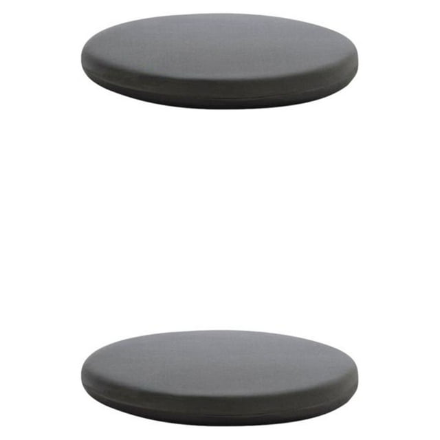 Decodeary Coussin de Chaise Rond en Polyester et Coton Mémoire pour Confort Coussin de Siège Rond Détachable Gris Foncé 40X40cm 2ensemble