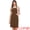Brown, variant on Midi Pinafore Dress with Adjustable Straps and Pockets Medium Brown