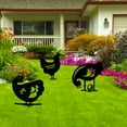 thumbnail image 3 of Cheers.US Garden Decoration Outdoor Garden Backyard Lawn Stakes Metal Hen Yard Decor Gift Chicken Yard Art Backyard Lawn Stakes Rooster Lifelike Ornament Garden Statues Chicken Silhouette, 3 of 7