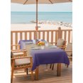 thumbnail image 6 of Khaki Dark Purple Ombre Outdoor Tablecloth with Umbrella Hole, Modern Abstract Art Gradient Spillproof Waterproof Outdoor Table Cover, Patio Tablecloths for Party Picnic Camping, Rectangle 60"x120", 6 of 9