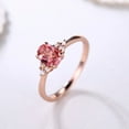 thumbnail image 3 of Padparadscha Sapphire Ring,5x7mm Oval Cut Sapphire Opal Engagement Ring,Anniversary Gift For Women, 3 of 5