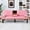 Pink, variant on MAYEERTY 67" Convertible Sofa Bed PVC Loveseat Sofa with Cup Holder for Apartment, Living Room, Small Space, Pink