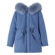 thumbnail image 1 of Chaquetas y abrigos casuales con capucha y manga larga para mujer, abrigo con bolsillo y cremallera, chaqueta larga de invierno de algodón con plumón y manga larga para mujer, 1 of 6