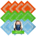 thumbnail image 1 of Basico 100% Cotton Head Wrap Bandanas 12 Pack, 1 of 9