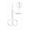 thumbnail image 3 of Rounded Stainless Steel Small Facial Hair Scissors, 3.7 Inches - Tip Scissors for Nose Hair, Mustache, Beard, Eyebrows, Eyelashes & Baby Nails, 3 of 5