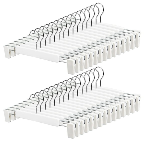 Pants Hangers with Adjustable Non-Slip Clips Anti-Rust Hanging Hook for Trouser,Skirts,Jeans,Clothes Hangers