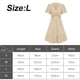 thumbnail image 2 of Vestido de manga corta con volantes informal para mujer de primavera y verano vestido con cuello en V Adepaton BST3008915-3, 2 of 6