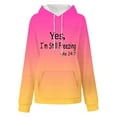 thumbnail image 4 of DDAPJ pyju Graphic Hoodies for Women Yes I'm Still Freezing Letter Printed Hooded Sweatshirt Oversized Drop Shoulder Hoodie Loose Casual Sweatshirts with Kangaroo Pocket Pink L, 4 of 5