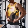 thumbnail image 5 of Cauagu Giraffes Of The African Savannah Print Men's Sleeveless Muscle Shirts,Tank Tops Quick Dry Workout Tank Top Gym Muscle Tee Fitness Bodybuilding T Shirt for Men-Medium, 5 of 7