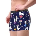 thumbnail image 4 of Haiem Lama in Space Men's Boxer Briefs, Every Day Comfort Stretch Cotton Moisture-Wicking Underwear-Small, 4 of 9