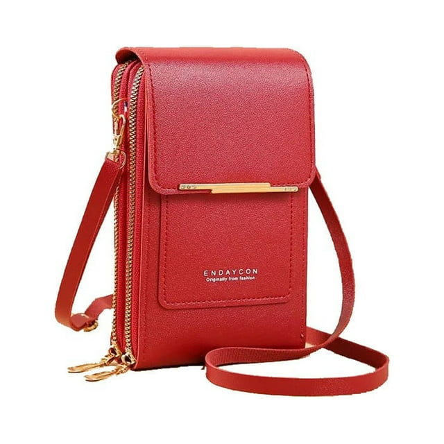 Teissuly New Leater Cellphone Purse Women Touch Screen Bag Blocking Wallet Handbag Shoulder Strap