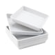 thumbnail image 2 of 10 posavasos para plantas, cuencos para plantas, bandeja de drenaje cuadrada liviana para macetas. Blanco, 2 of 8