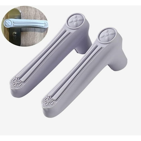 Door Handle Cover, 2 PCS Anti-Collision Anti Static Electricity Door Handle Silicone Protective Cover for Children protectoin