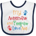 thumbnail image 3 of Inktastic Meemaw and Peepaw Love Me Boys or Girls Baby Bib, 3 of 4