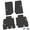 Black w/ Red & White insert, variant on Flextread Floor Mats for 07-13 Jeep Wrangler JKU 4-Door - Mopar Licensed Factory Fit - Black w/ White Jeep Wave Insert - 100% Made in USA