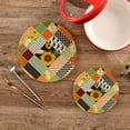 thumbnail image 2 of SKYSONIC Sunflowers Retro Pot Holders Trivets, 2 Pcs Heat Resistant Trivets,Chamomile Geometric Cotton Thread Weave Mats for Hot Pads Pans Pot Bowl Teapot for Kitchen Decor, 2 of 7