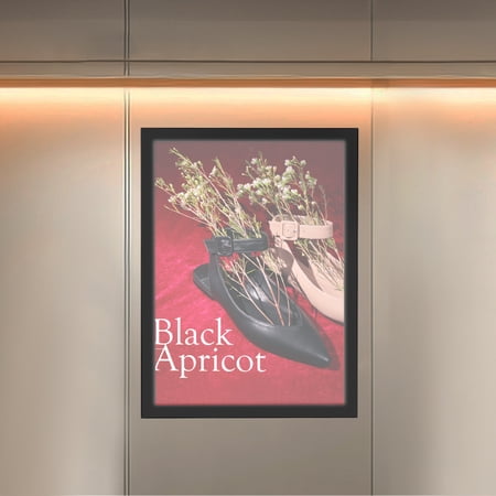 LED Sign Poster Frame, Wall-Mountable Black Frame with Acrylic Cover, for Enhanced Visibility, A2 Size