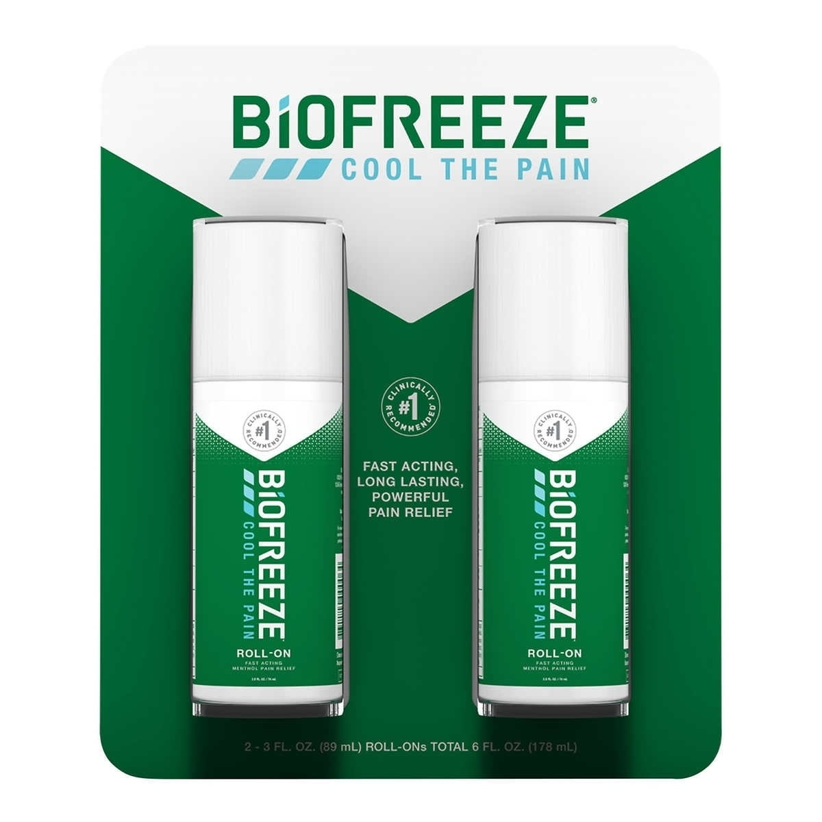 Biofreeze Cold Therapy Pain Relief Roll-On Fast-Acting Long Lasting, 2-Pack  - Walmart.com