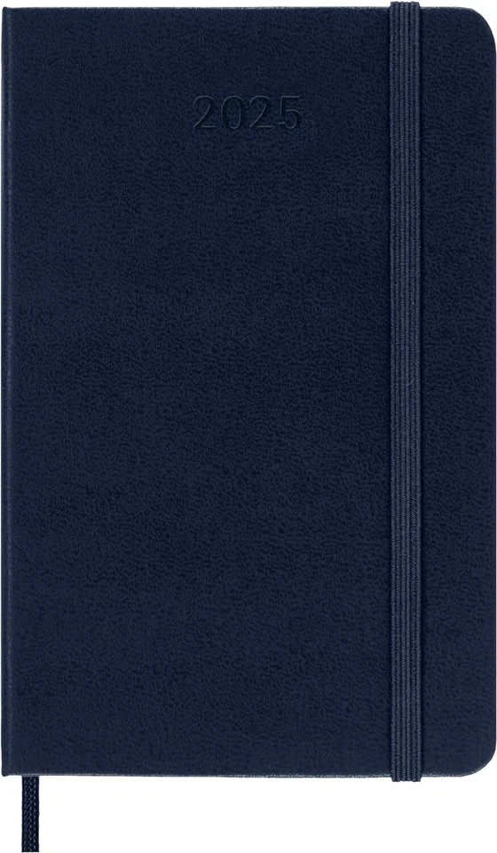 Sapphire Blue 2025 Moleskine Weekly Planner Notebook With Customizable Stickers