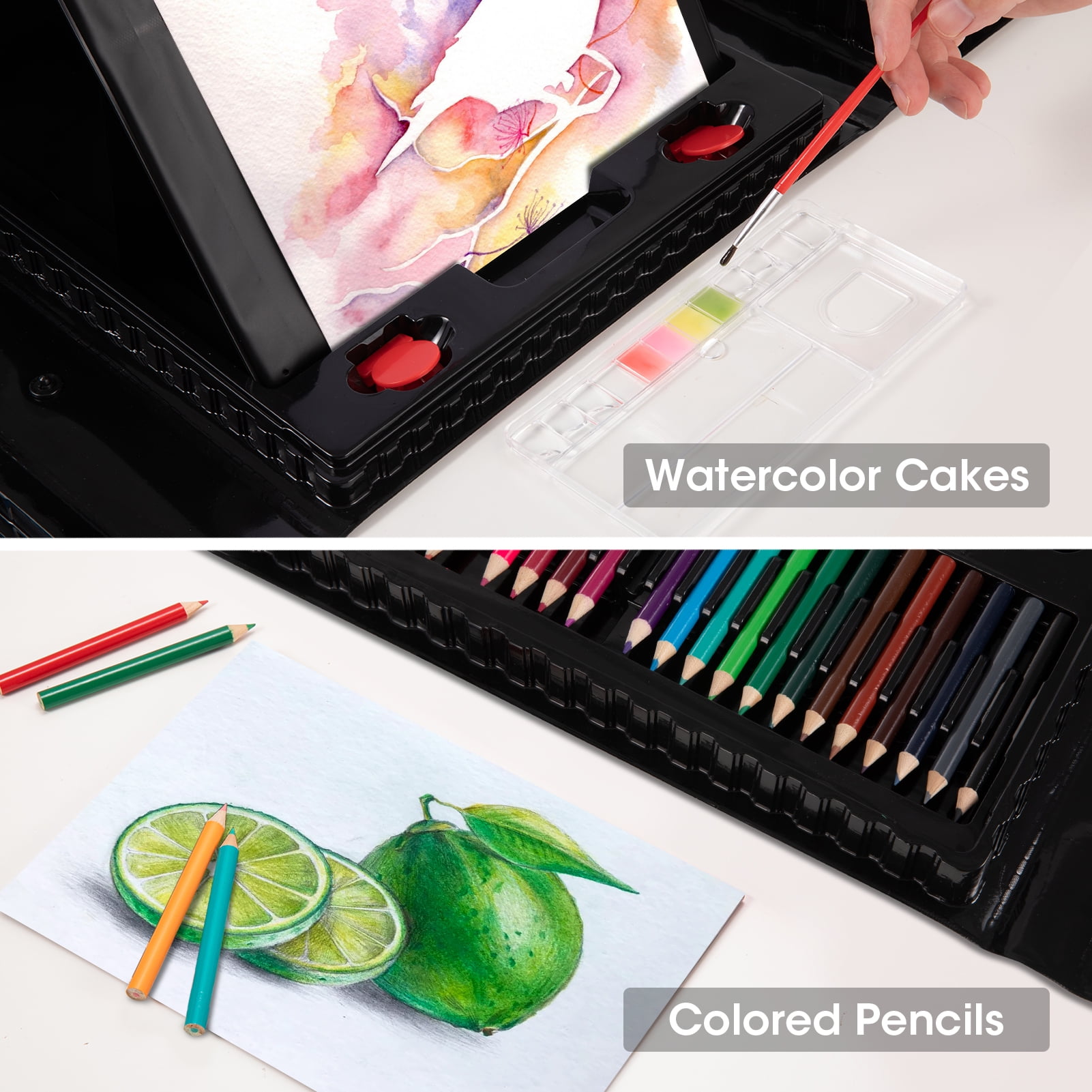 Buy 46Pcs Kids Art Painting Set Watercolor Pencil Pastels Art Drawing Case  Kit - MyDeal