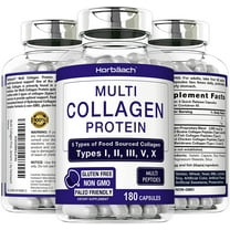 Multi Collagen Protein 2000 mg | 180 Capsules | Type 1, 2, 3, 5, 10 | by Horbaach