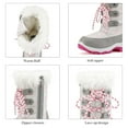 thumbnail image 5 of Dream Pairs Kids Boys & Girls Winter Mid Calf Knee High Waterproof Winter Outdoor Snow Boots Nordic Grey/Pink Size 12, 5 of 5