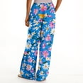 thumbnail image 5 of Dress Pants Women Petite High Waisted Wide Leg Summer Beach Vacation Pants Boho Lounge Casual Palazzo Trousers, 5 of 7