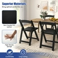 thumbnail image 6 of Gymax Set of 4 Dining Chairs w/ Rubber Wood Legs & Padded Seat for Home Office Events Black, 6 of 8
