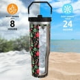 thumbnail image 5 of Christmas Gifts 30oz Tumbler Gifts for Women Men, Green Xmas Tree Stainless Steel Insulated Cup, Top Handle and Flip Straw Water Bottle Mug Holiday Gift Ideal, 5 of 6