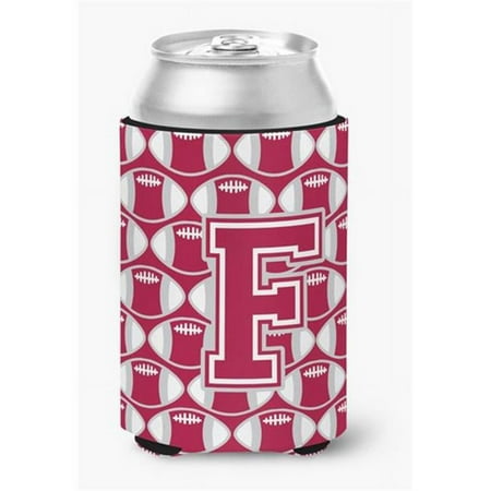 

Letter F Football Crimson Grey & White Can or Bottle Hugger