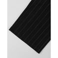 thumbnail image 5 of LWavelet Mens Striped Linen Pants Elastic Waist Drawstring Summer Casual Pants Black L, 5 of 8