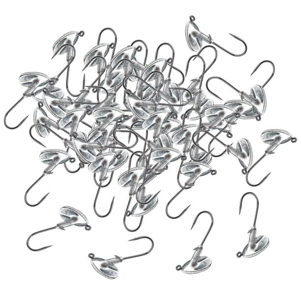 50 lot Tumbler Head Hook Jig Baits Anzuelos de pesca de agua dulce de agua salada 7g kusrkot Gancho de cabeza de plomo de vaso