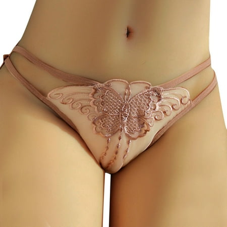 

Womens Underwear Packs Large Lace Hollow Out Traceless Embroidered Butterfly Triangles Panties 3 Pack